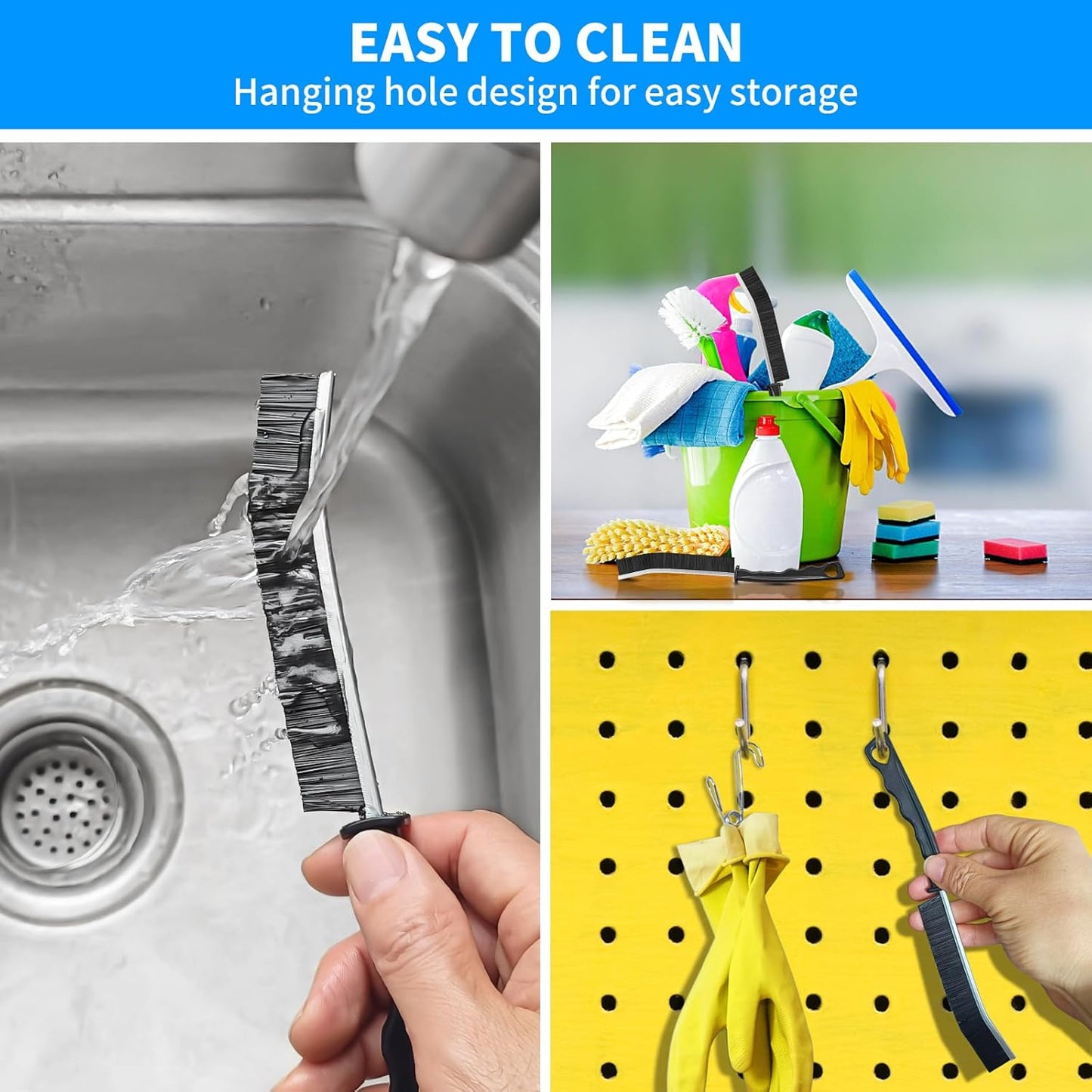 Gap Cleaning Brush New Multifunctional Bathroom Gap Brush Crevice Cleaning Brush Tool, for Slots Shutter Door Track Bathroom Kitchen Tiles Window Kitchen 2Pcs Pack