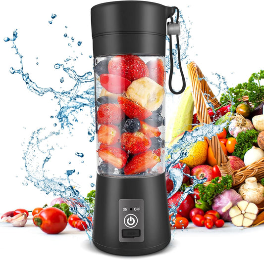 Momaz Portable Blender,Personal Hand Smoothie Travel Blender Cup, Fruit Mixer, 7.4V , 2000 MAH Battery , 600 Watt, 400 ML
