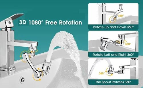SPLASH FAUCET FILTER FAUCET, 1080 ROTATING FAUCET SPRAYER HEAD