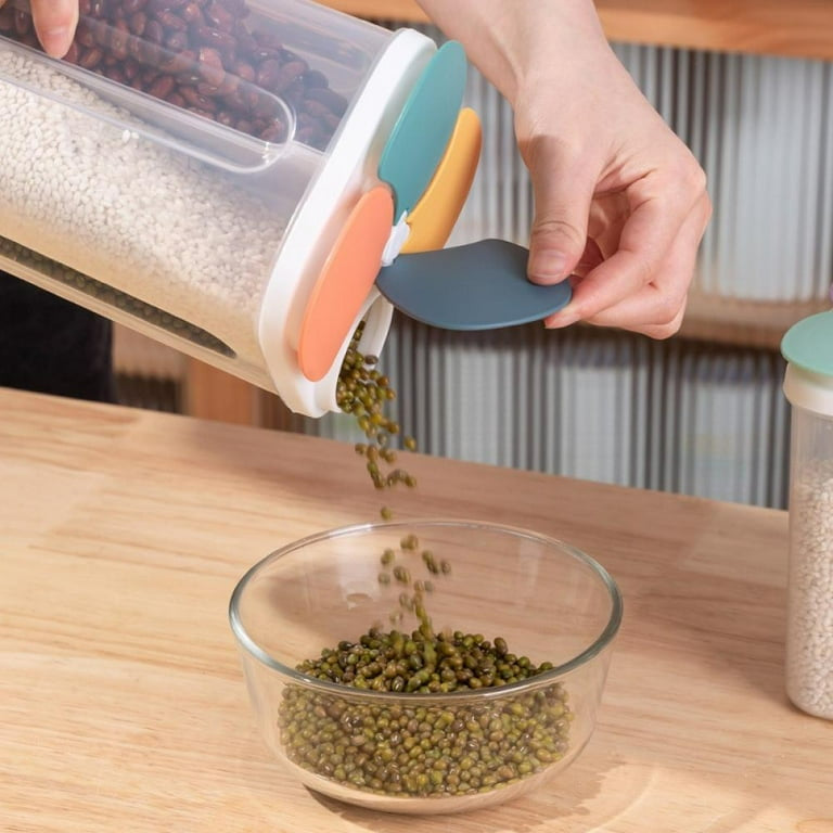 Food Storage Containers 1pc Kitchen Storage Box Food Storage Containers Plastic Grain Storage Tank Sealed with Lid Container Kitchen Items Containers for Food Storage (1.5L and 3 L)