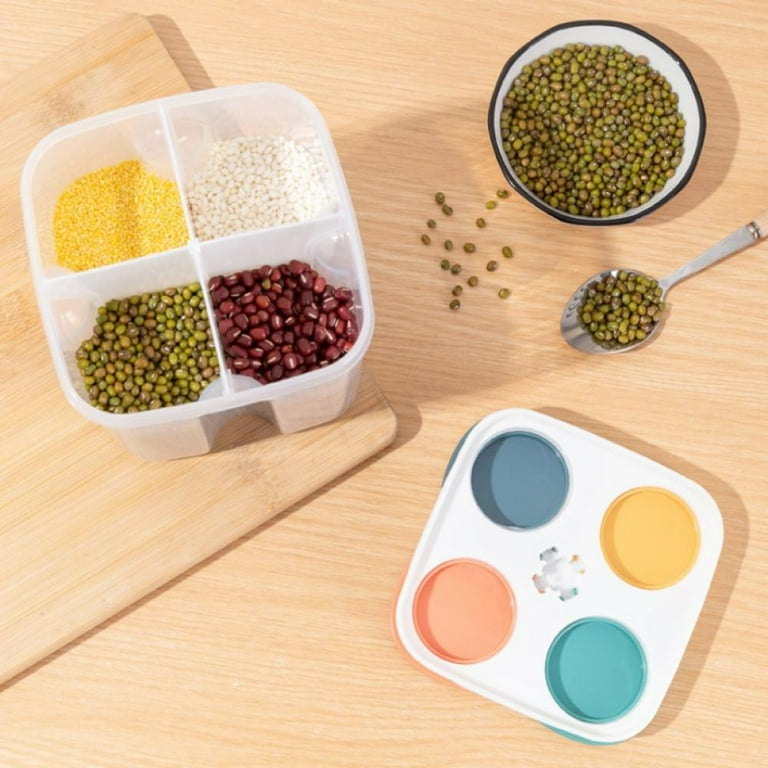 Food Storage Containers 1pc Kitchen Storage Box Food Storage Containers Plastic Grain Storage Tank Sealed with Lid Container Kitchen Items Containers for Food Storage (1.5L and 3 L)