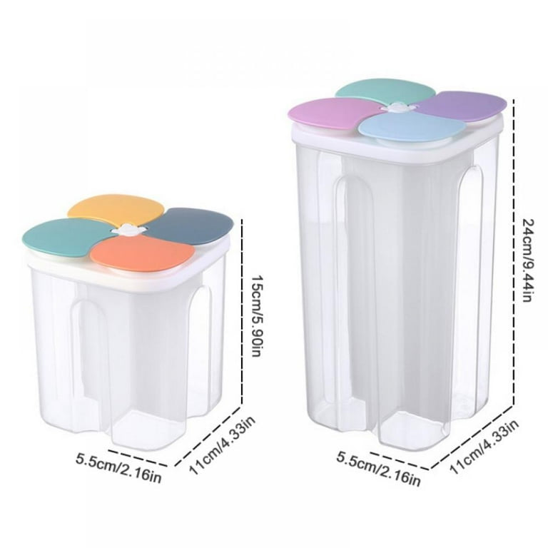 Food Storage Containers 1pc Kitchen Storage Box Food Storage Containers Plastic Grain Storage Tank Sealed with Lid Container Kitchen Items Containers for Food Storage (1.5L and 3 L)