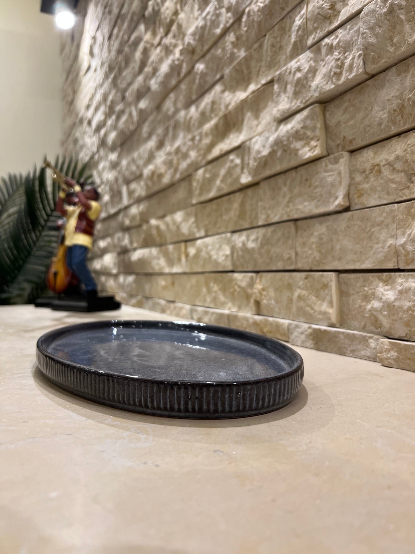 Oval Ceramic flat Dinner, High Edge
