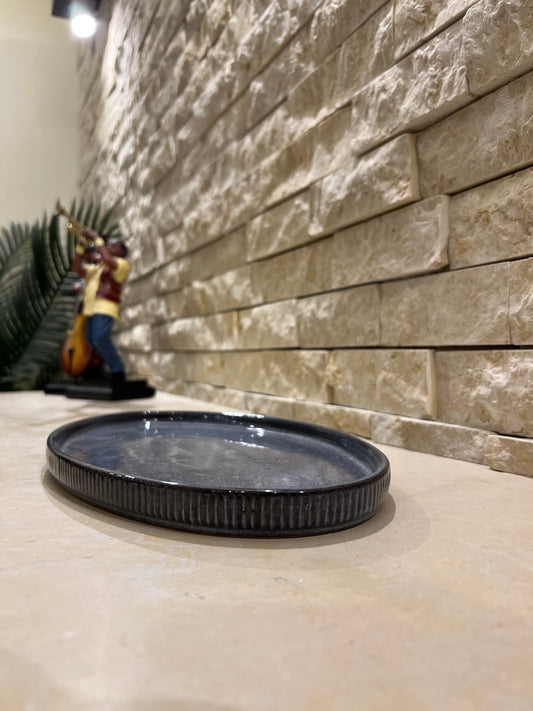 Oval Ceramic flat Dinner, High Edge