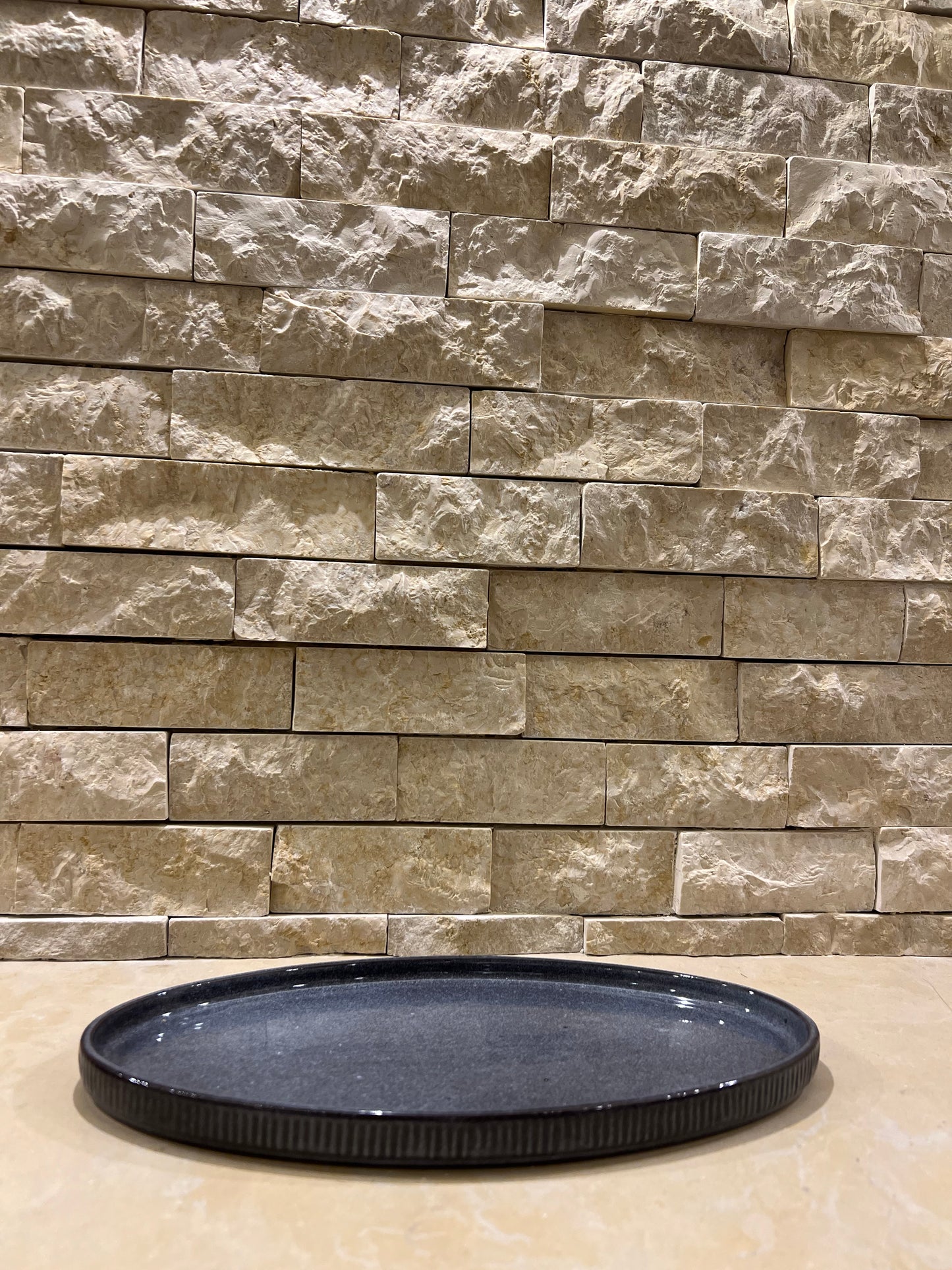 Oval Ceramic flat Dinner, High Edge