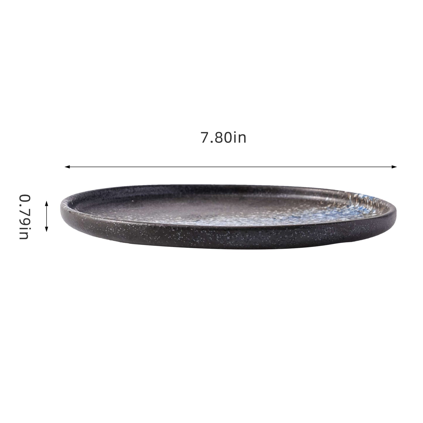 10 Inches Round Ceramic flat Dinner Plate, High Edge Dish