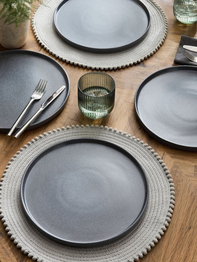 8 Inches Round Ceramic deep Dinner Plate, High Edge Dish