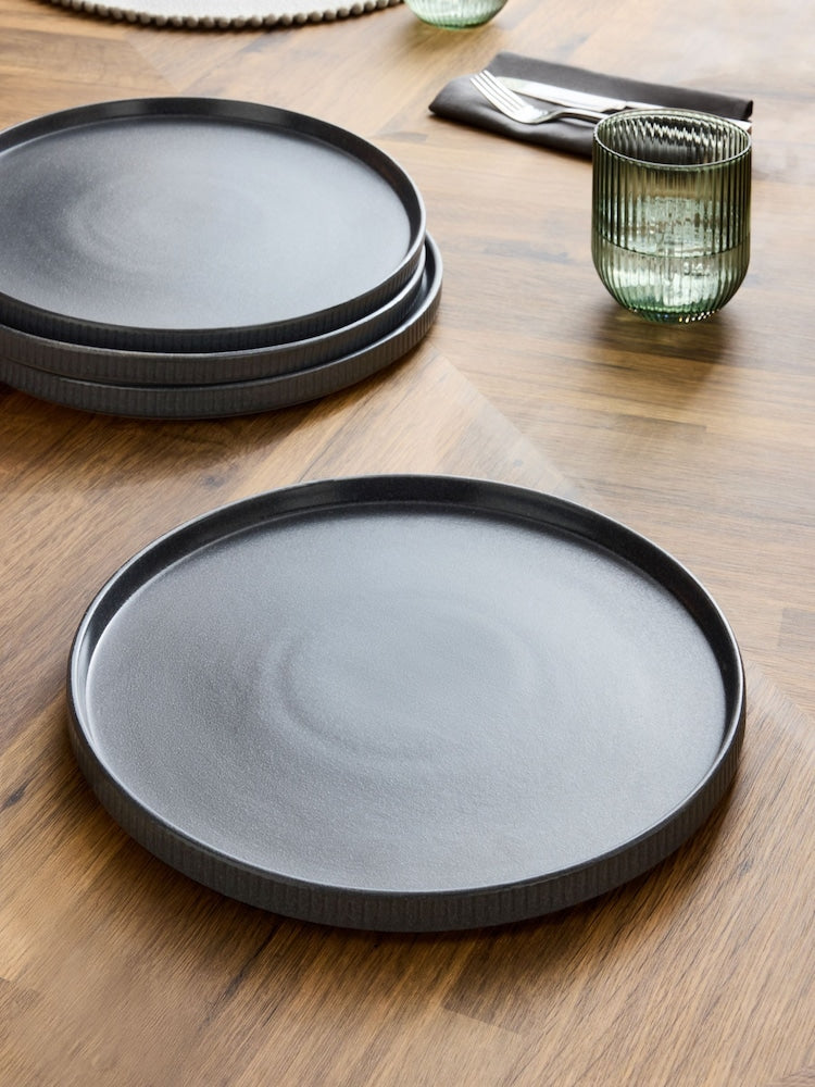 8 Inches Round Ceramic deep Dinner Plate, High Edge Dish