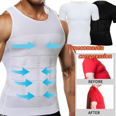 Compression Shirts for Men Shapewear Vest Body Shaper Abs Abdomen Slim Tank Top Undershirt