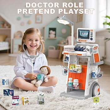 STEM Doctor Playset for Kids - Interactive Doctor Kit for Kids with Realistic LED Lights & Sounds, Role Play Kit to Diagnose & Heal, Educational Gift for Ages 3-5