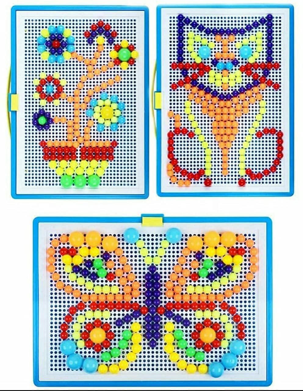 Mosaic plug-in game for children, mosaic plug-in toy, learning toy, children's toy, creative toy, boys and girls from 2 years, building blocks learning toy for gift for school enrolment for children