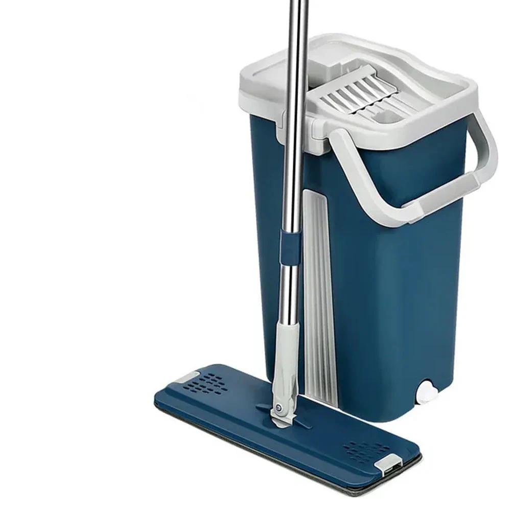Mop Scratch Cleaning Automatic Spin Mop Bucket Flat Squeeze Hand Free Wringing Magic Microfiber Mop Home Floor Cleaning Mop