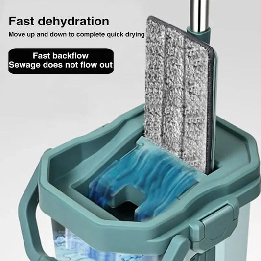 Mop Scratch Cleaning Automatic Spin Mop Bucket Flat Squeeze Hand Free Wringing Magic Microfiber Mop Home Floor Cleaning Mop