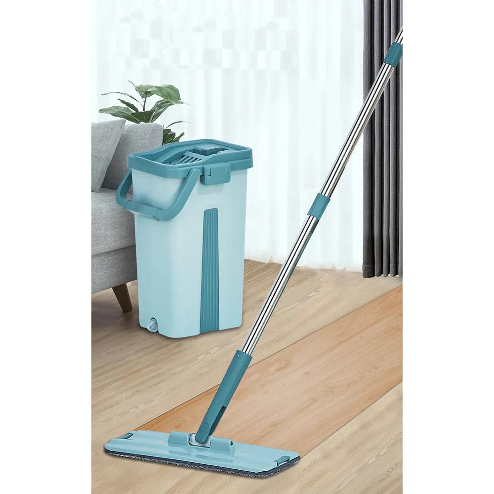 Mop Scratch Cleaning Automatic Spin Mop Bucket Flat Squeeze Hand Free Wringing Magic Microfiber Mop Home Floor Cleaning Mop