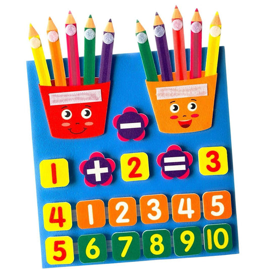Educational Math Games Manipulatives Early Education Addition Subtraction Numbers Matching Pencil Counters for Games Activity Girls Children