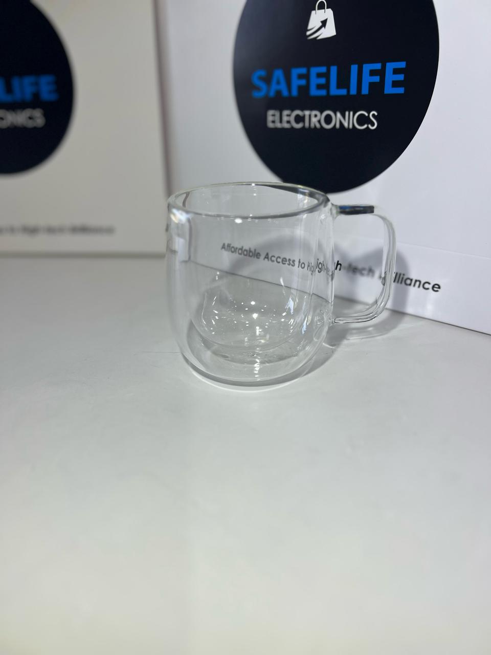 Double Wall Glass Glass with Handle Cup Heat Resistant Tea Coffee Mug with Handle Glass Mugs Glass Mug Drink