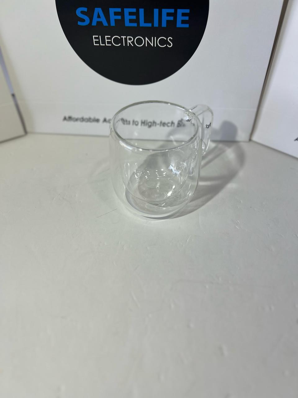 Double Wall Glass Glass with Handle Cup Heat Resistant Tea Coffee Mug with Handle Glass Mugs Glass Mug Drink