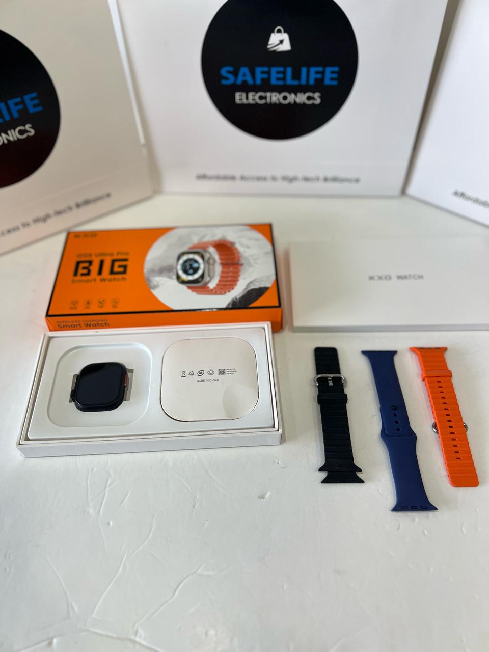 KXD GS8 Ultra Max Watch 49 MM Bluetooth 5.0 Memory 32 Mb with 3 bands