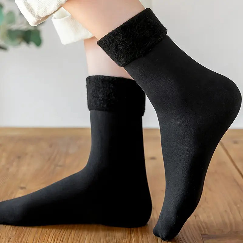 Best Quality Thermal Fleece Socks Autumn Winter Socks Fleece Lined Warm Socks Soft Women