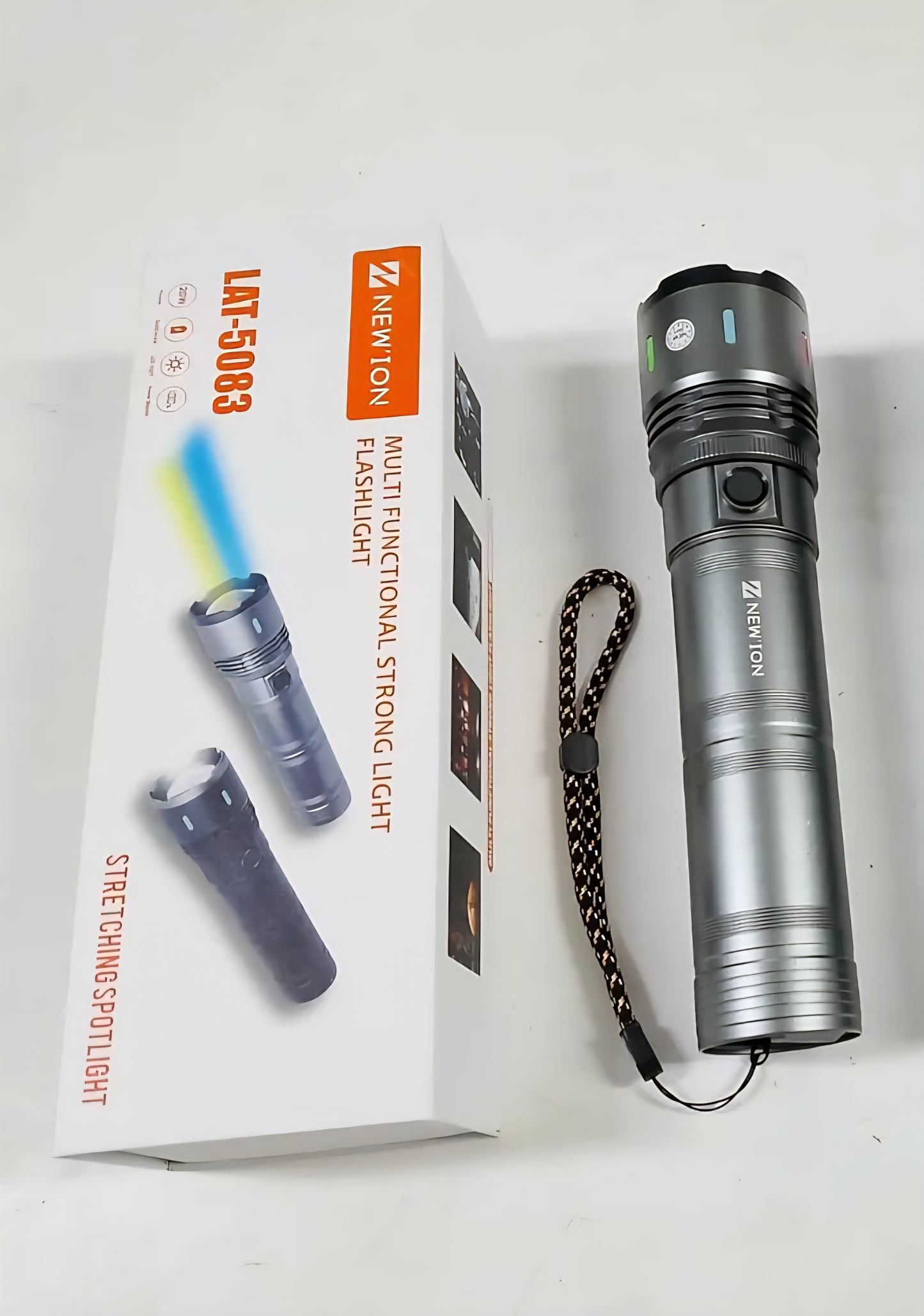 Multi Functional zoomable Strong Light FLASHLIGHT BX-58 20W 3600mAh Led Light Power Display