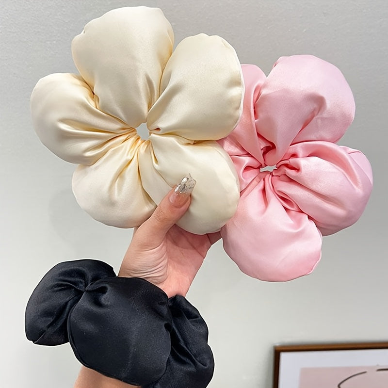 Fashion Hair Scrunchies Satins Hair Ropes Band Elastic Ponytail Holder Headwear for Women Girls