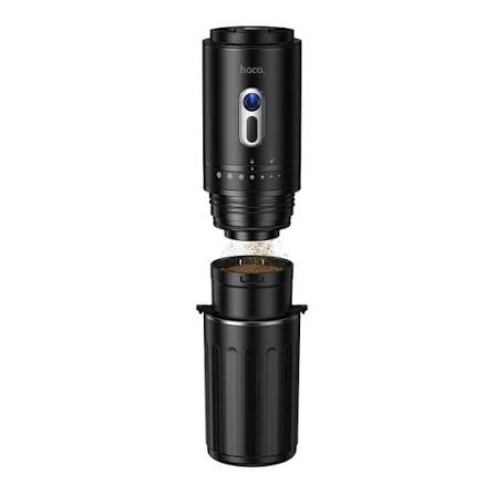 HOCO HX80 Portable Coffee Maker with Adjustable Grinder and Integrated Coffee Container