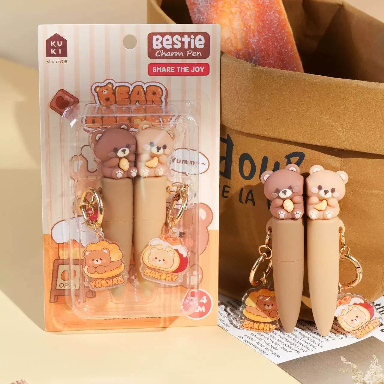 Bear Bakery Bestie Charm Pen E58