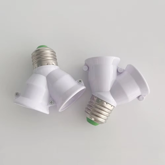 Sourcing Map E27 to Dual E27 Adapter LED Light Socket Converter Bulb Base Splitter Lamp Holder