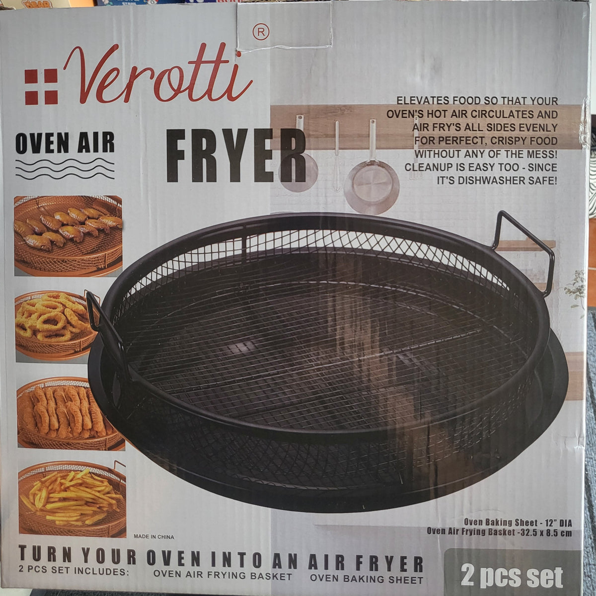 Verotti Oven Air Fryer 32.5×8.5 cm 2PCS SE-232