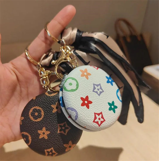 Cosmetic Mirror With Keychain