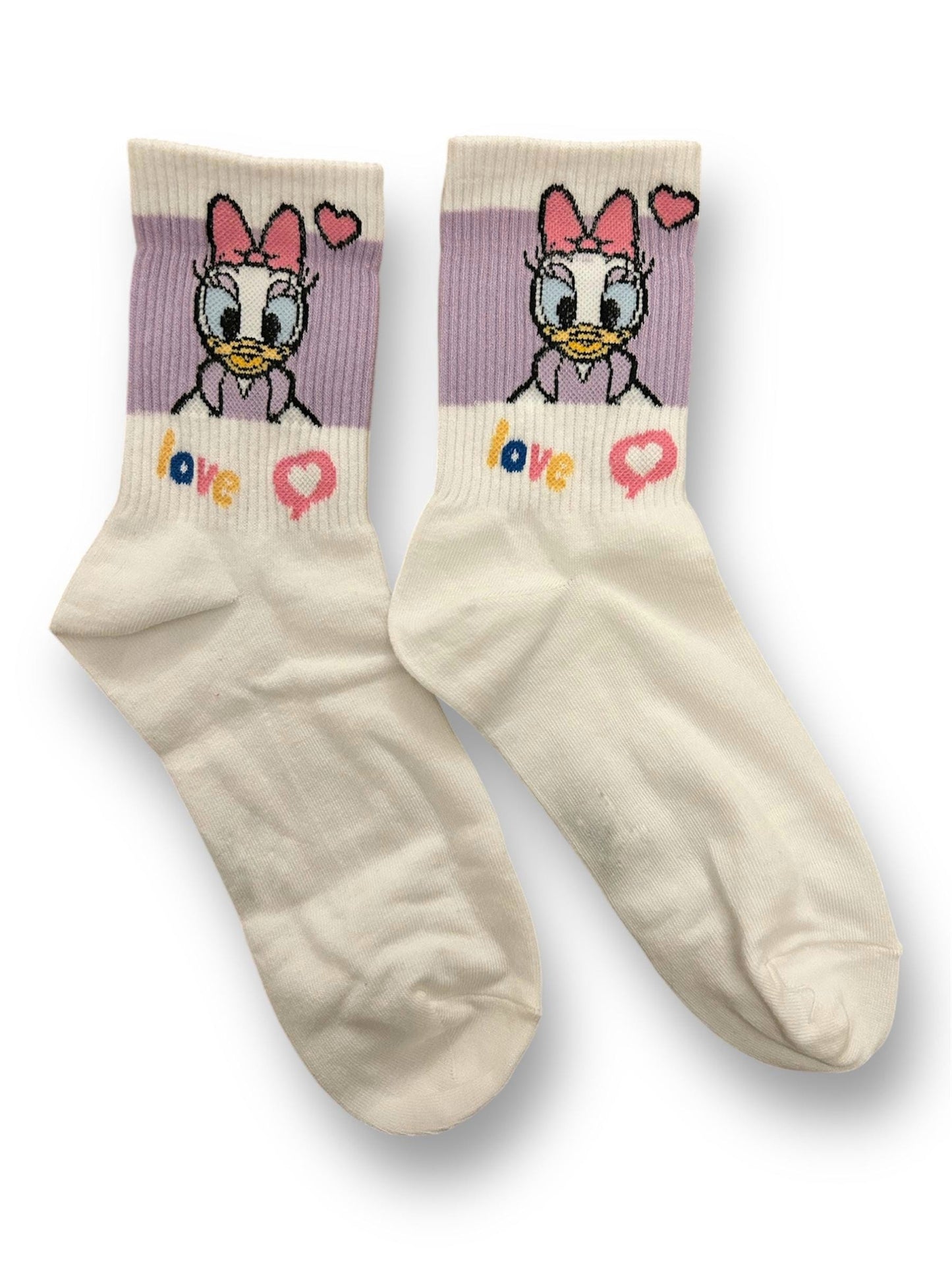 Disney Character Socks Minnie, Daisy Duck, Stitch Fashion Socks