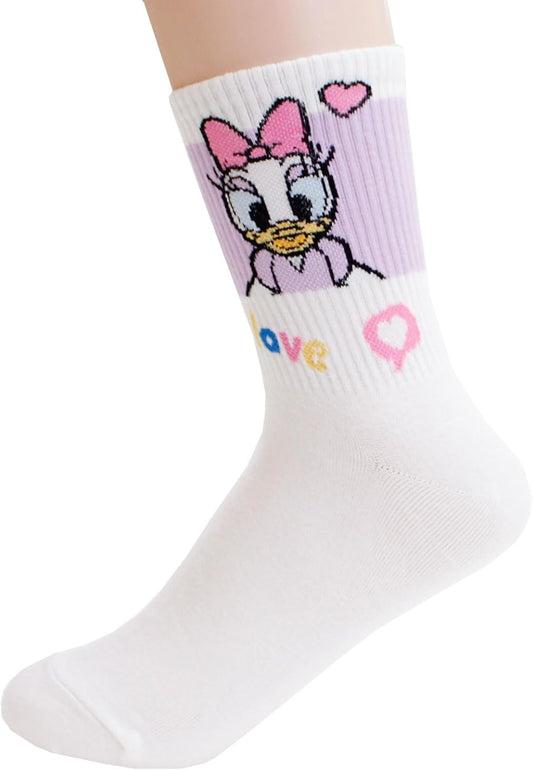Disney Character Socks Minnie, Daisy Duck, Stitch Fashion Socks