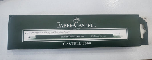 Faber-Castell 9000 graphite 12 pencils with eraser ممحاة
