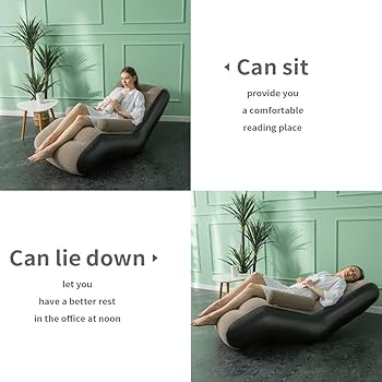 Inflatable Lazy Sofa | S Shaped Design Sofa – Multipuprose Lazy Sofa for Sleeping – Ultiemate Comfort and Instant Relaxation With Electrical Air Compressor