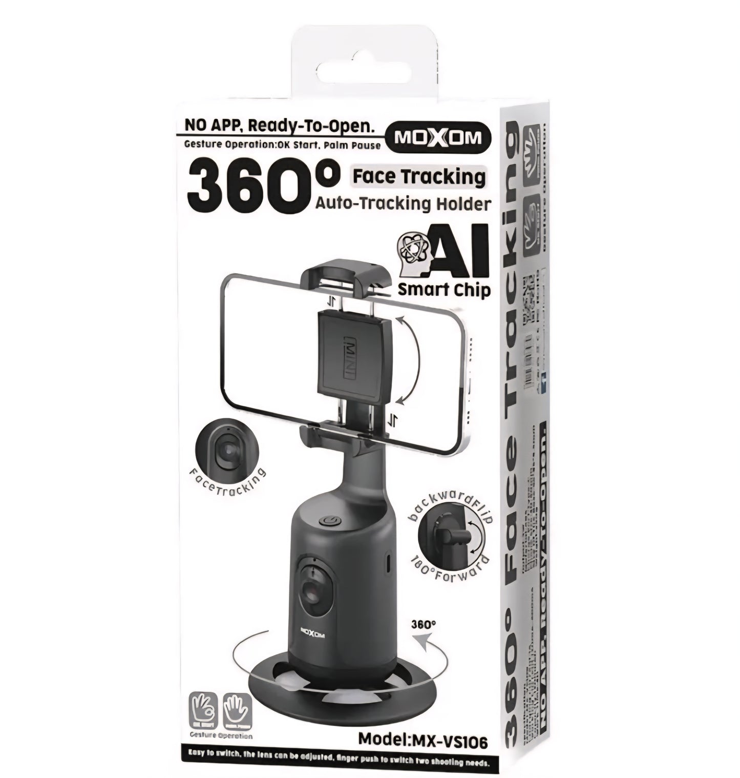 Moxom MX-VS106 360° Rotation Auto-Tracking Holder Live Streaming