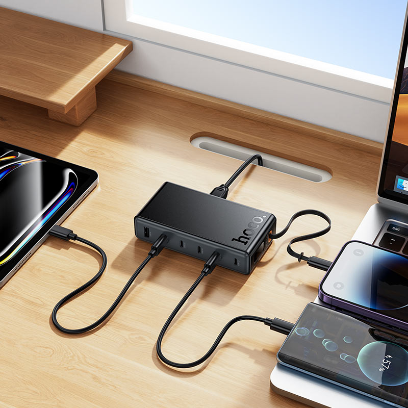 Hoco Charging station “C151A Modern” 7-IN-1 CHARGER WITH CABLE 50W