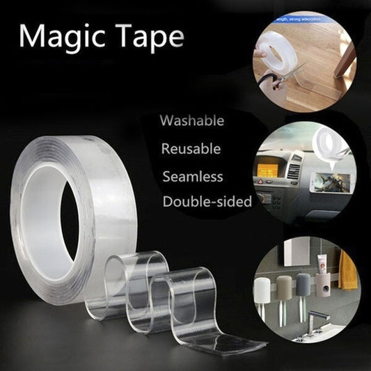 100 M Double Sided Tape multi-Function Removable Traceless Adhesive Tape Indoor Outdoor Adhesive Gel MA-409