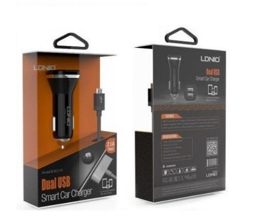 LDNIO Smart And Fashional Dual USB Car Charger 2.1A Output