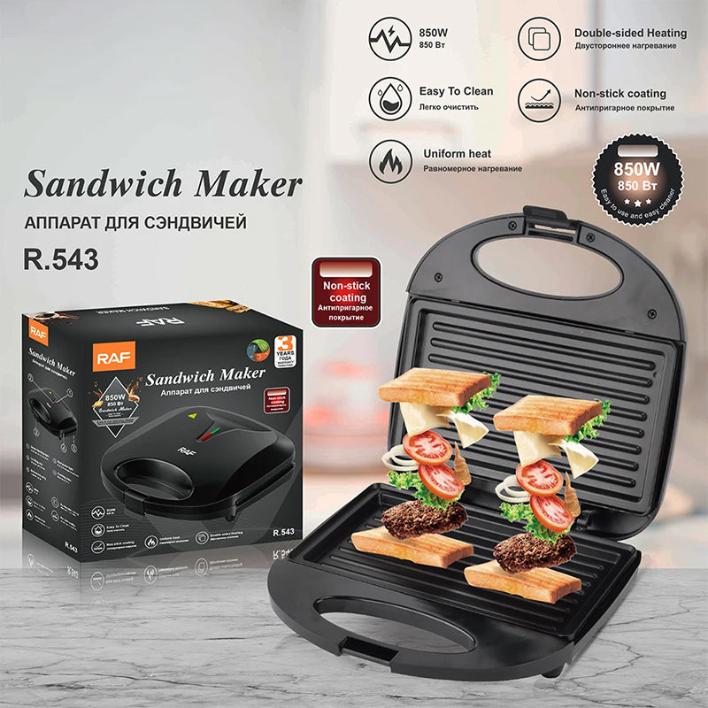 RAF Electric Bread Toaster Sandwich Breakfast 850 W