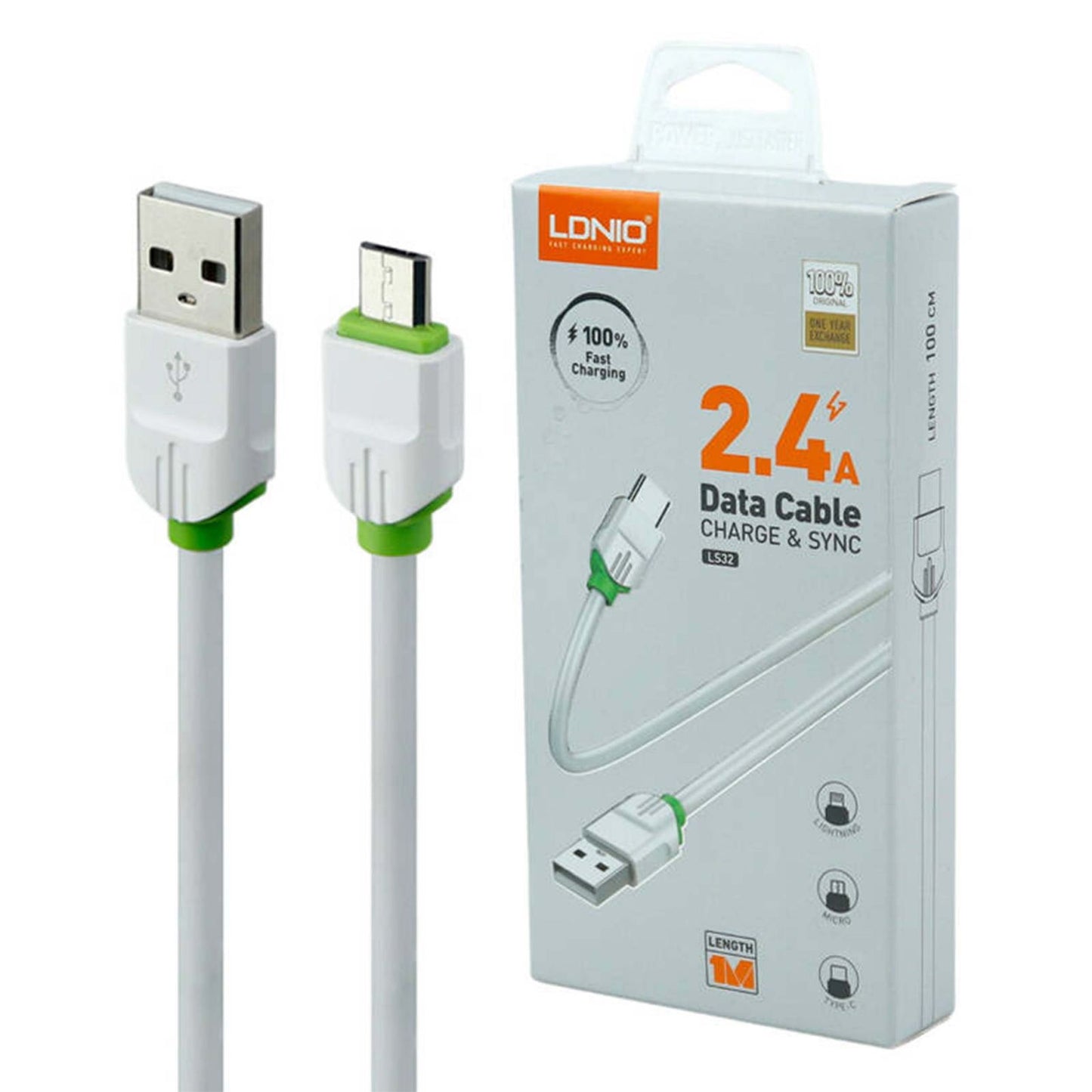 LDNIO LS32 Usb Cable 2.4A Fast Charging USB