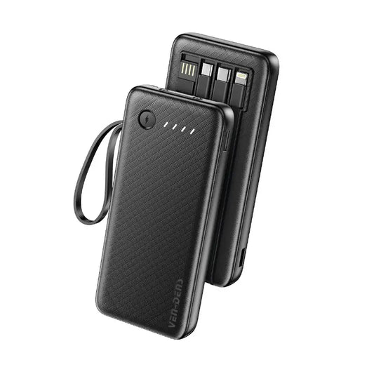 VEN-DENS VD-P8058 Power Bank full fast charging 10000mAh full fast charging 3-in-1 Built-in Cables (iPhone/Type-C/Micro)