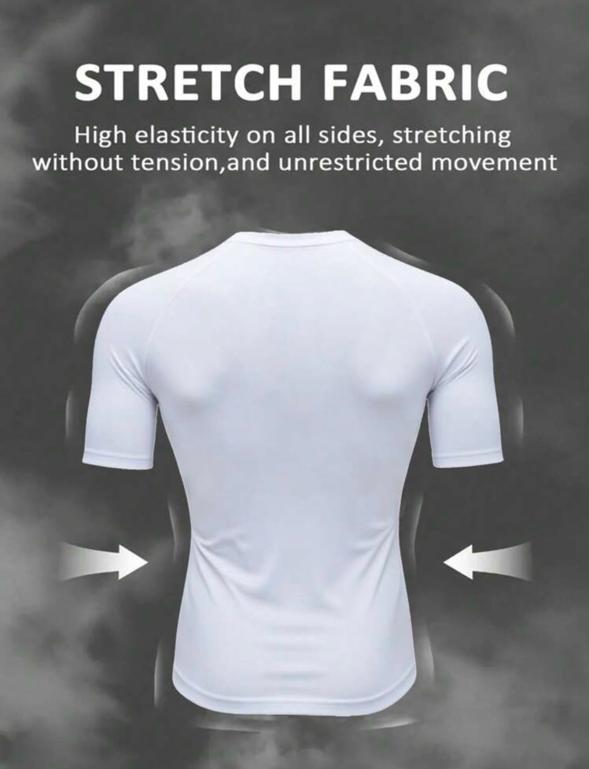 RISE LYT Men's Gothic Print Raglan Sleeve Short Casual Fitness Workout T-Shirt Tops Compression Shirt Breathable Fitted Crew Neck Men Gym