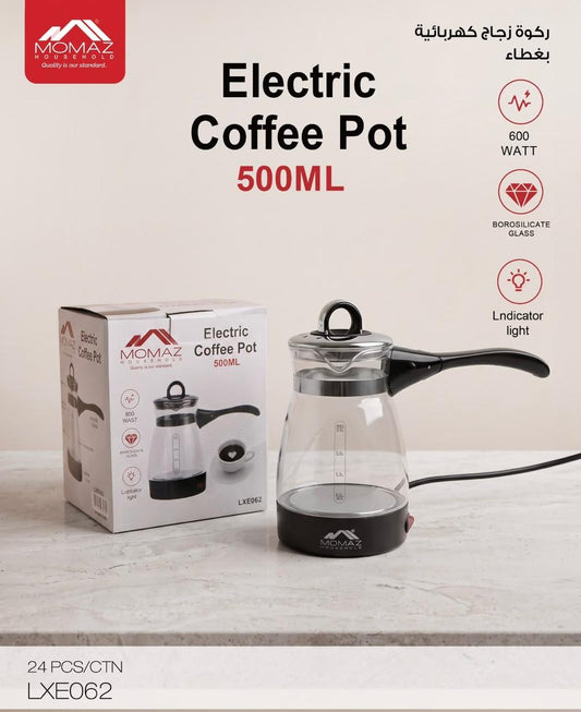 Momaz Electric Glass Coffee Pot 500ML | 600W LXE062