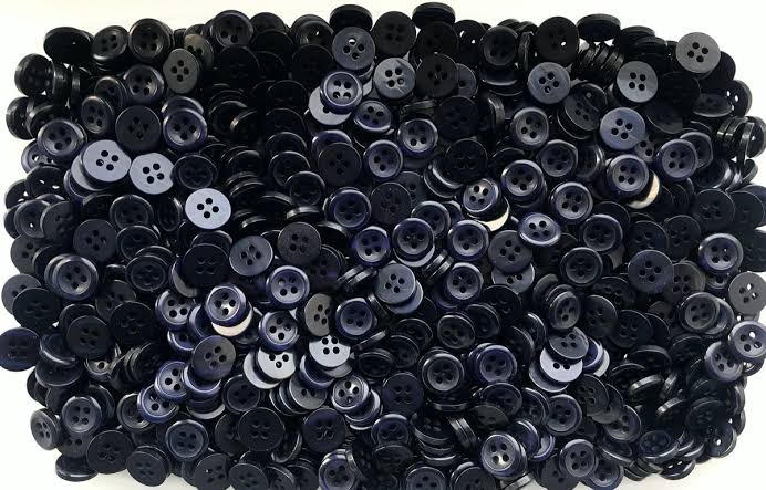 Buttons Small Black | Beige Quality Polished 4 Hole Shirt Craft Button