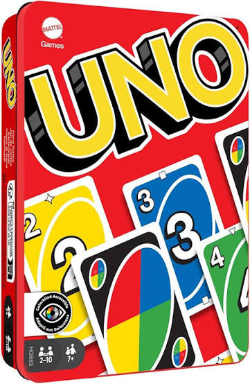 UNO Cards Set Tin Metal Box
