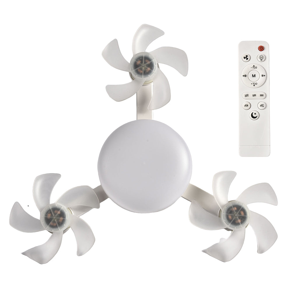 3 Blade Foldable Fan Drone and 50 watt Light (warm and white) Remote Controlled Restaurant Ceiling Fan