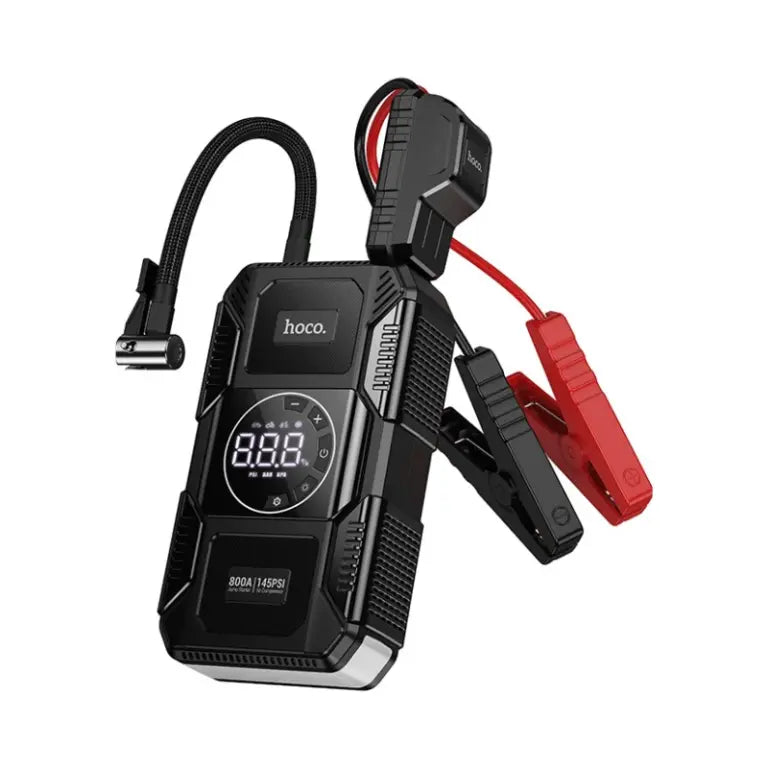 Hoco Jump Starter kit QS6 Lighting + Air Pump For Car + Emergency | Car Companion 8000 MAH