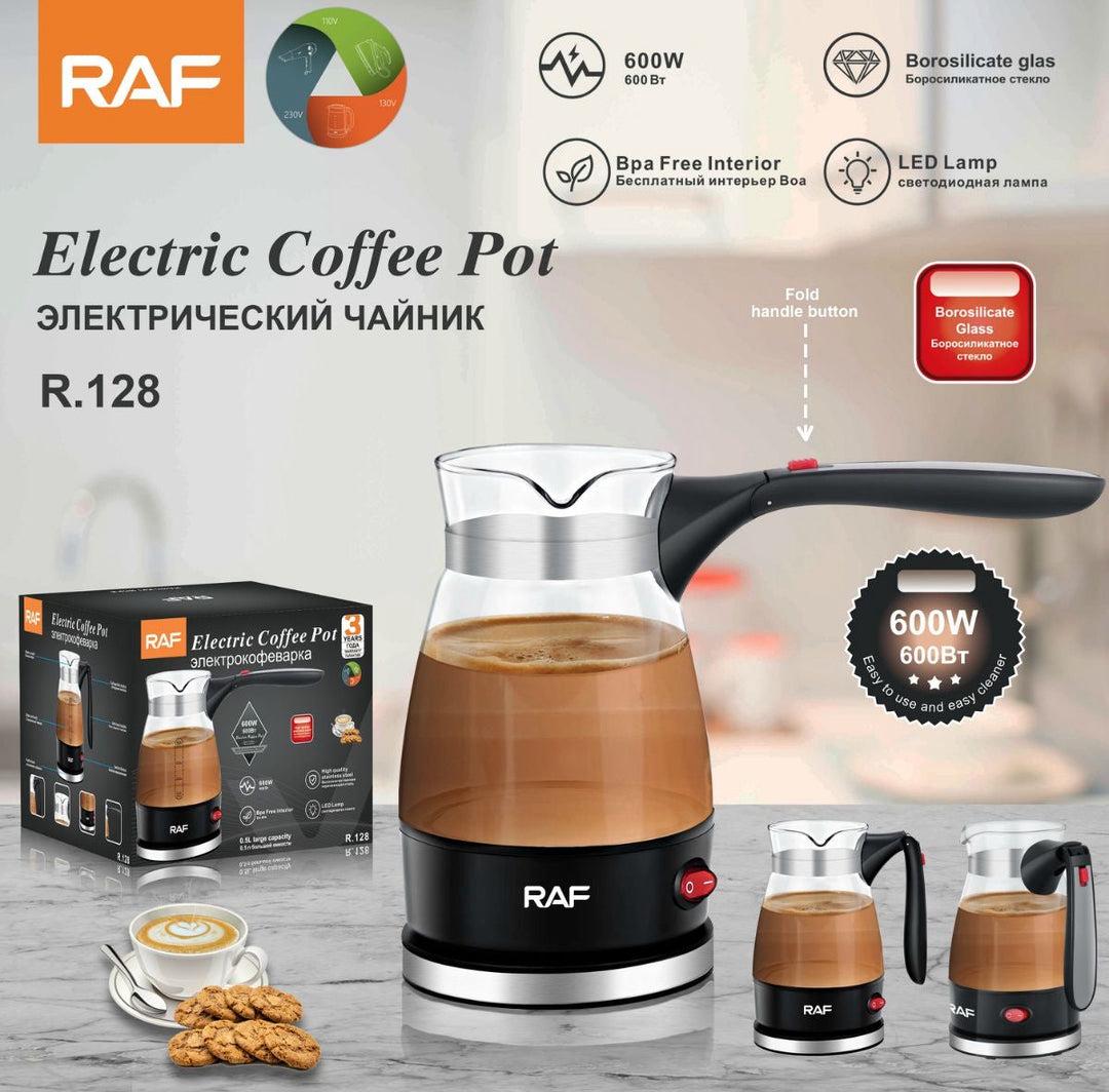 RAF Glass Coffee Pot Maker Heater 600 W & 500 ML R.128