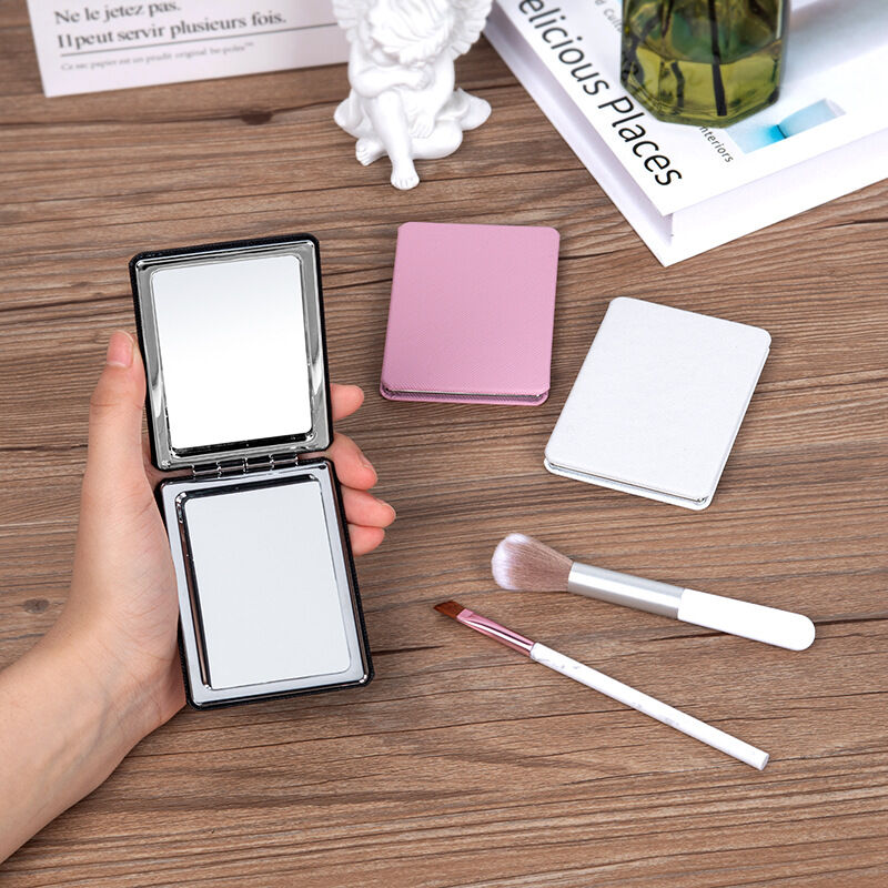 Travel compact mirror for women,girls cute classical cartoon cosmetic mirror magnifying fold makeup mirror