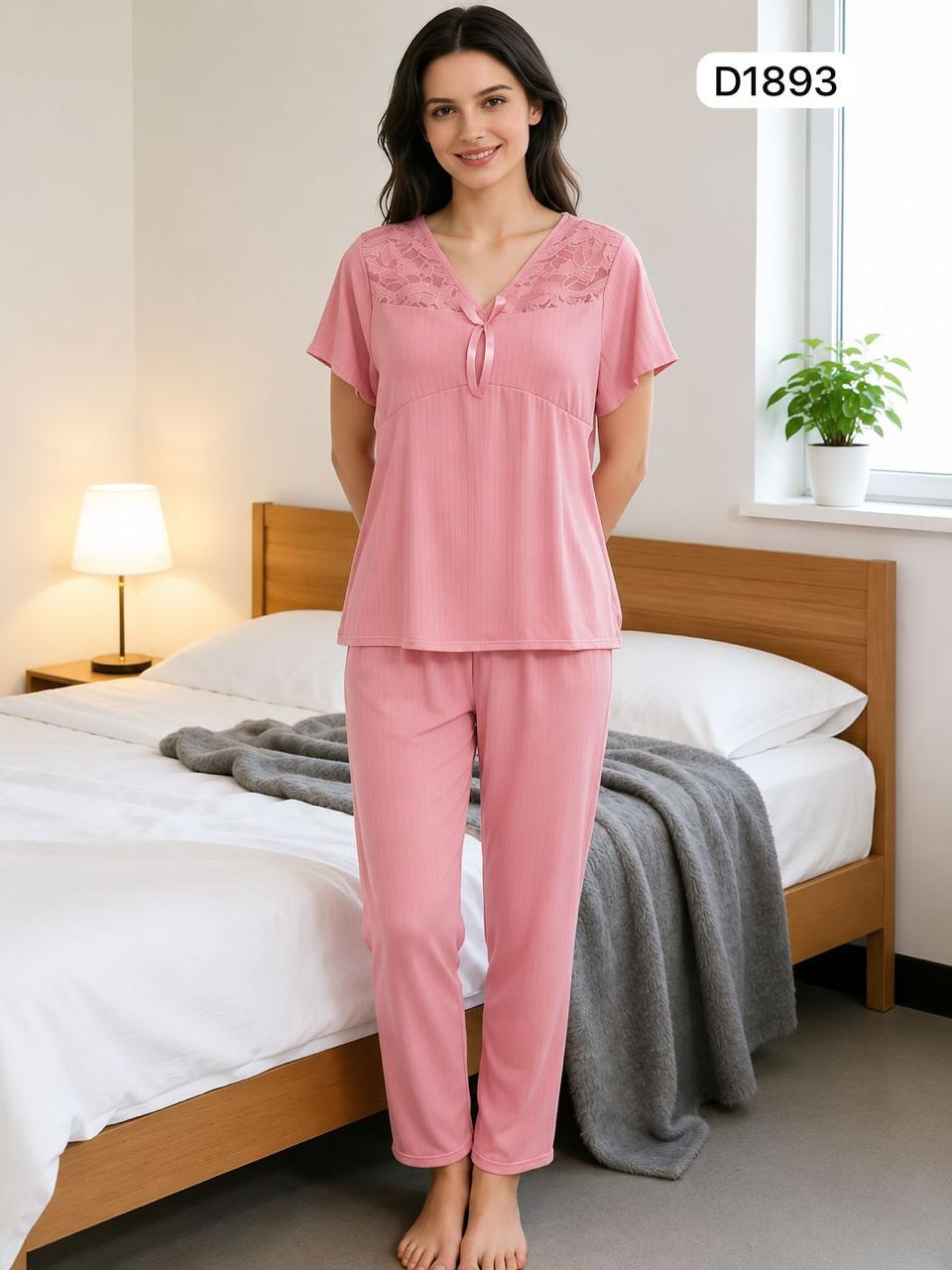 Women's Casual Pyjama V-Neck Lounge Sets For Women D1893